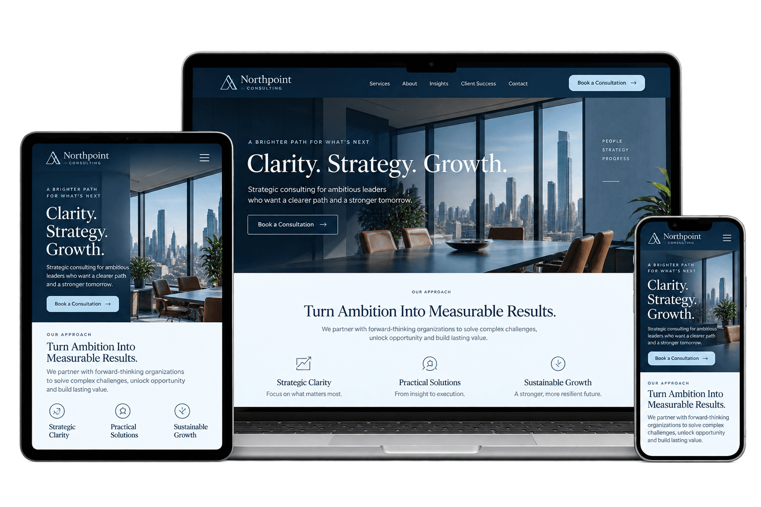 Consulting Website mockup