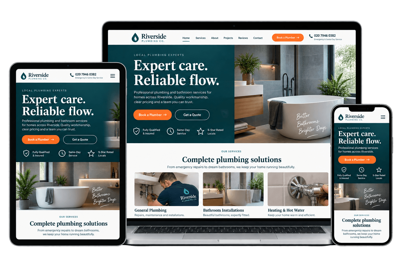 Plumbing Website mockup